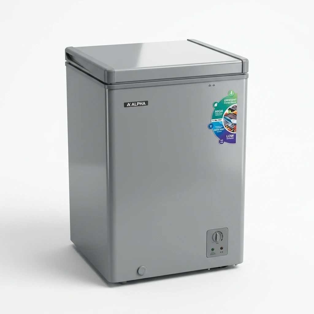 Congélateur alpha horizontal 98litres gris ALP110