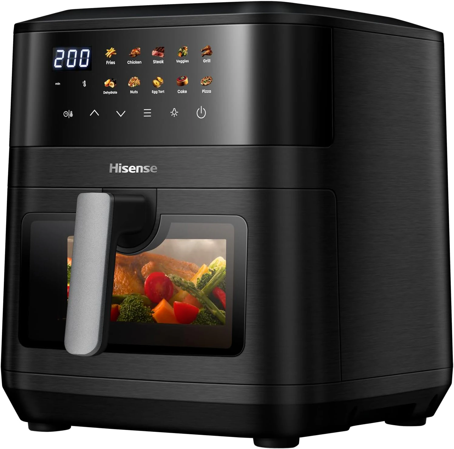 Air fryer Hisense 8litres fenêtre visible noir H08AFBK1S4
