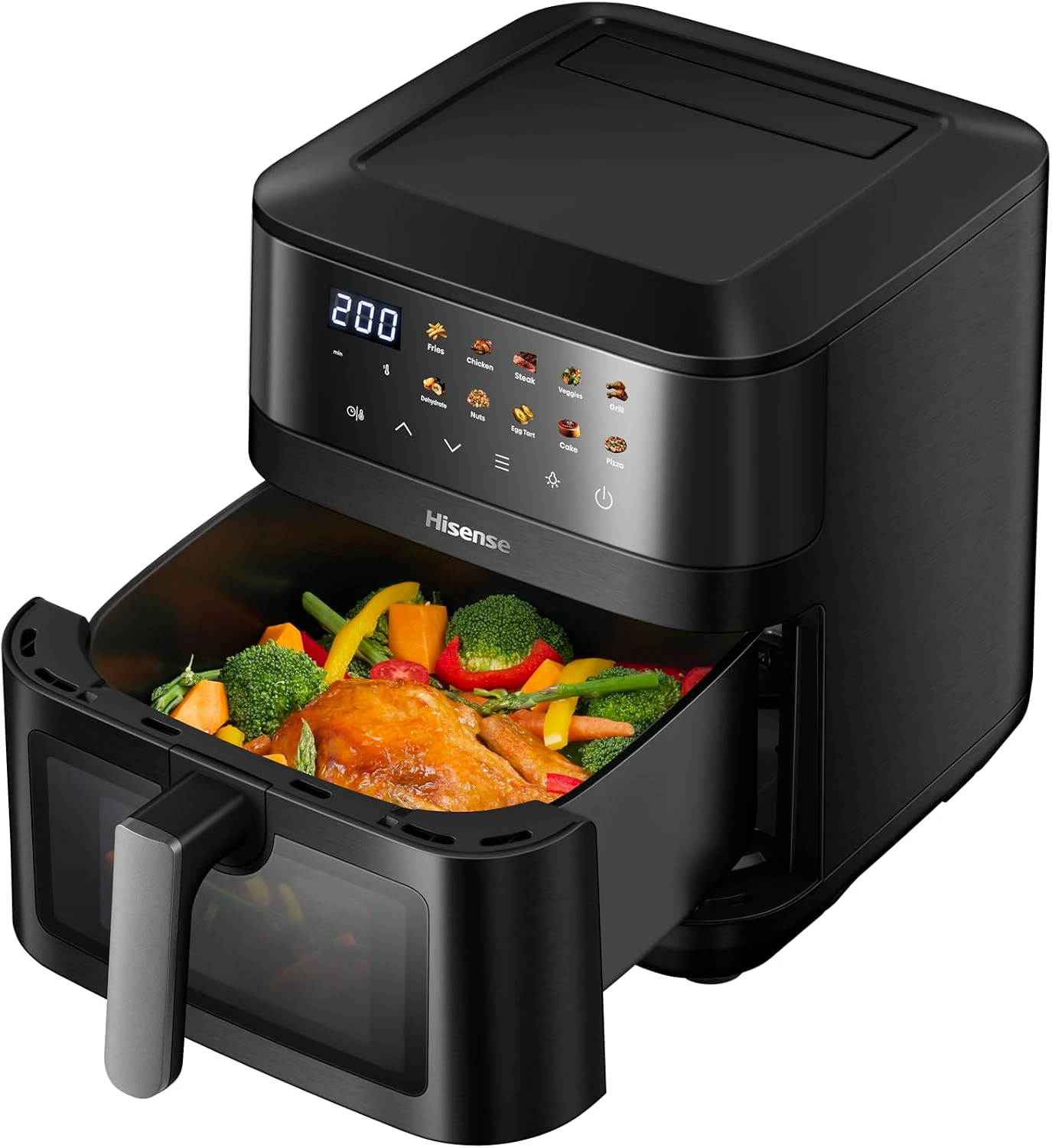 Air fryer Hisense 8litres fenêtre visible noir H08AFBK1S4