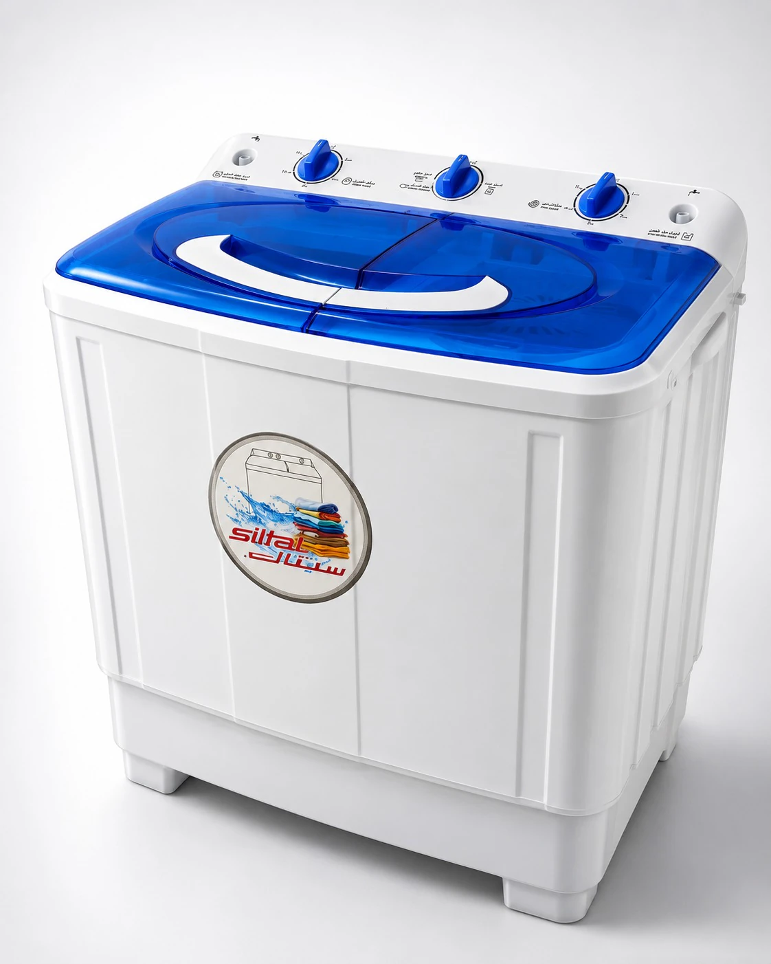 Machine à laver siltal 7kg semi automatique bleu blanc SWT7000