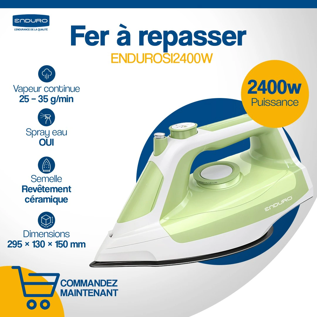 Fer à repasser Enduro 2200W vert SI2400W