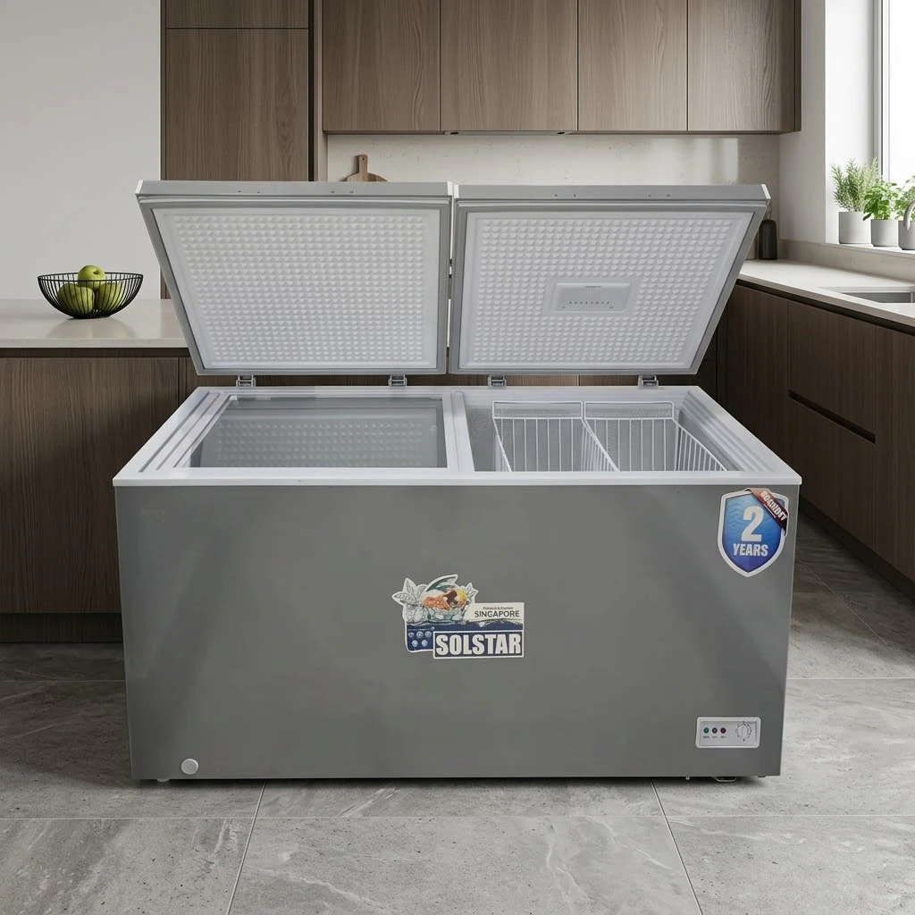 CONGELATEUR SOLSTAR HORIZONTAL 600LITRES GRIS CF579ECDGSLVSS