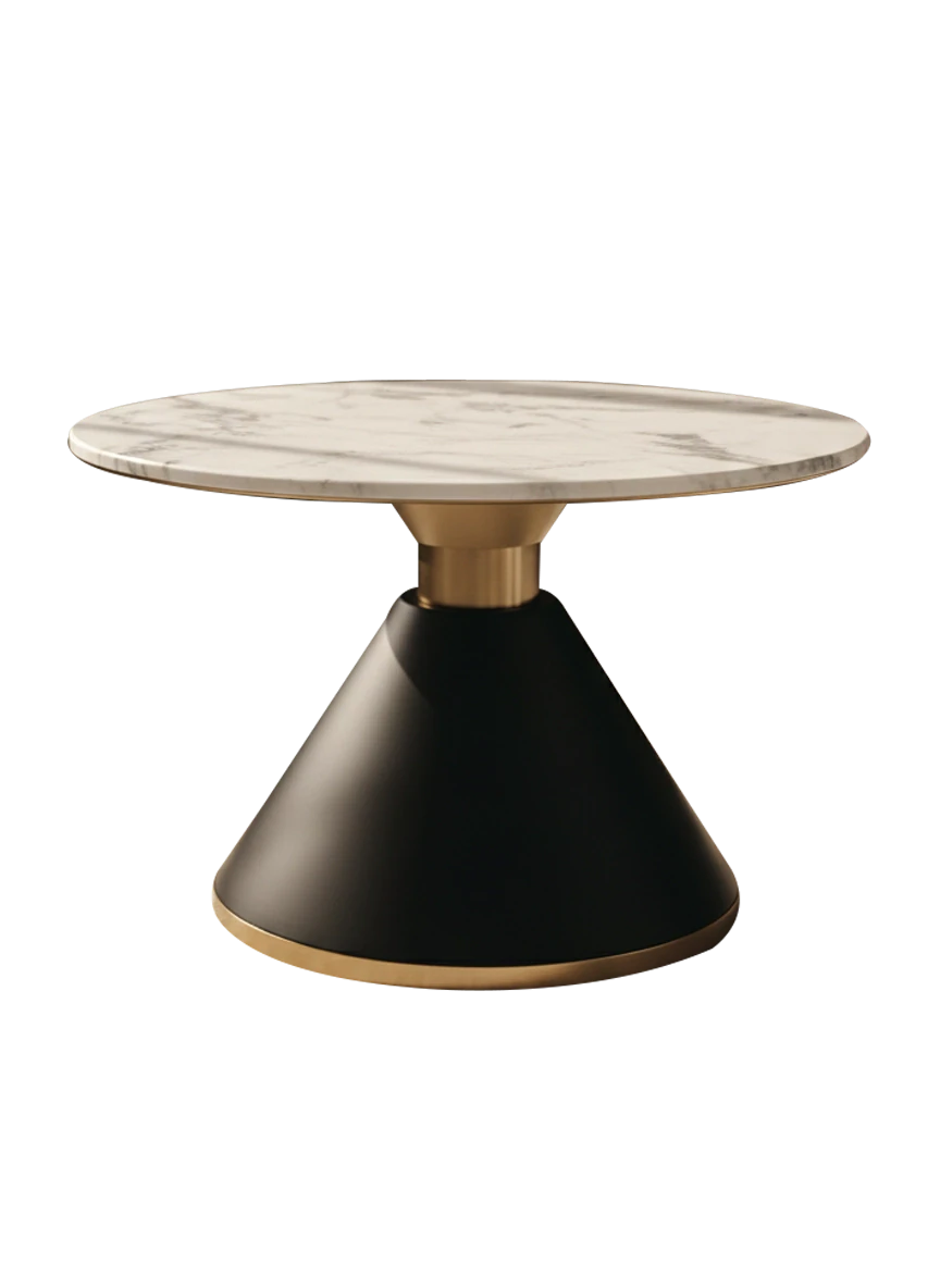 Table basse ronde noir TB042