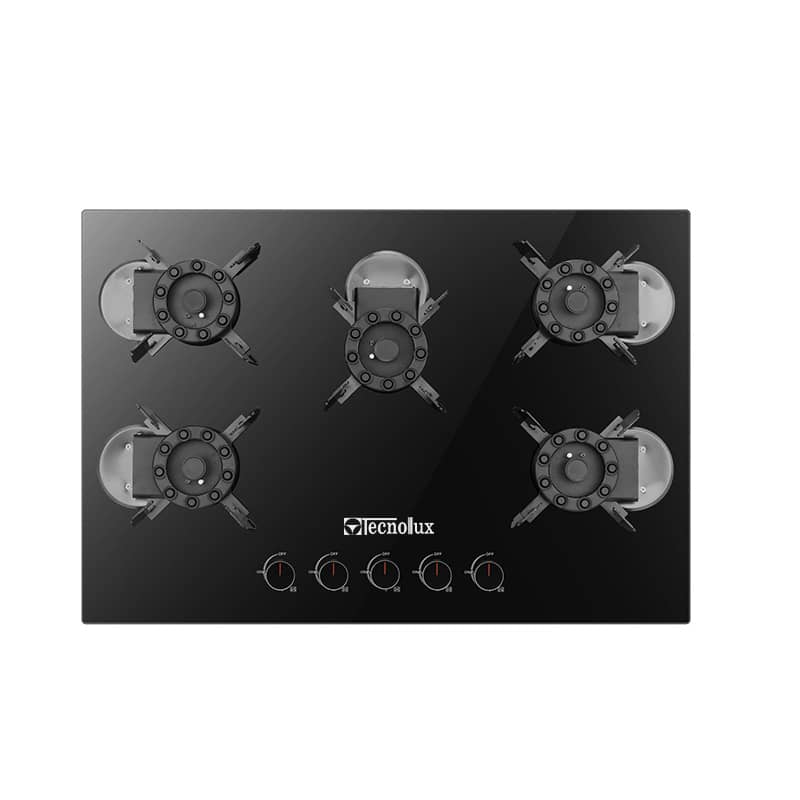 Plaque encastrable Technolux 5feux 90X60 noir TEC90MAX power