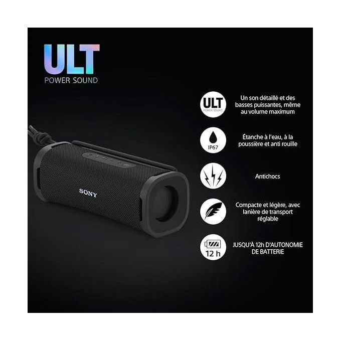 Enceinte Bluetooth Sony noir SRSULT10