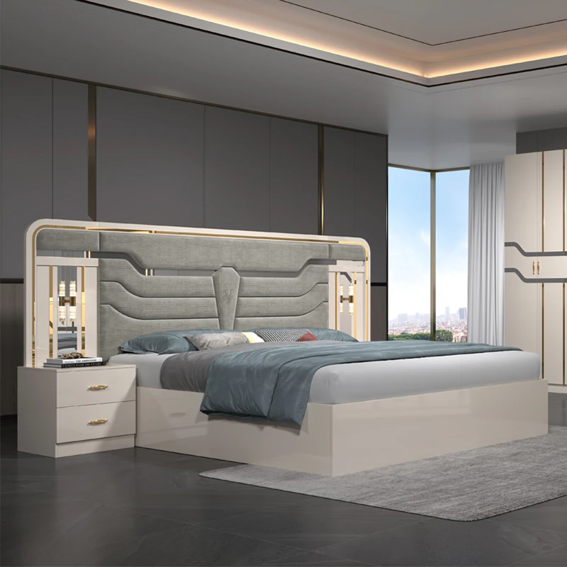 Chambre à coucher 6battants 5pièces beige MC617