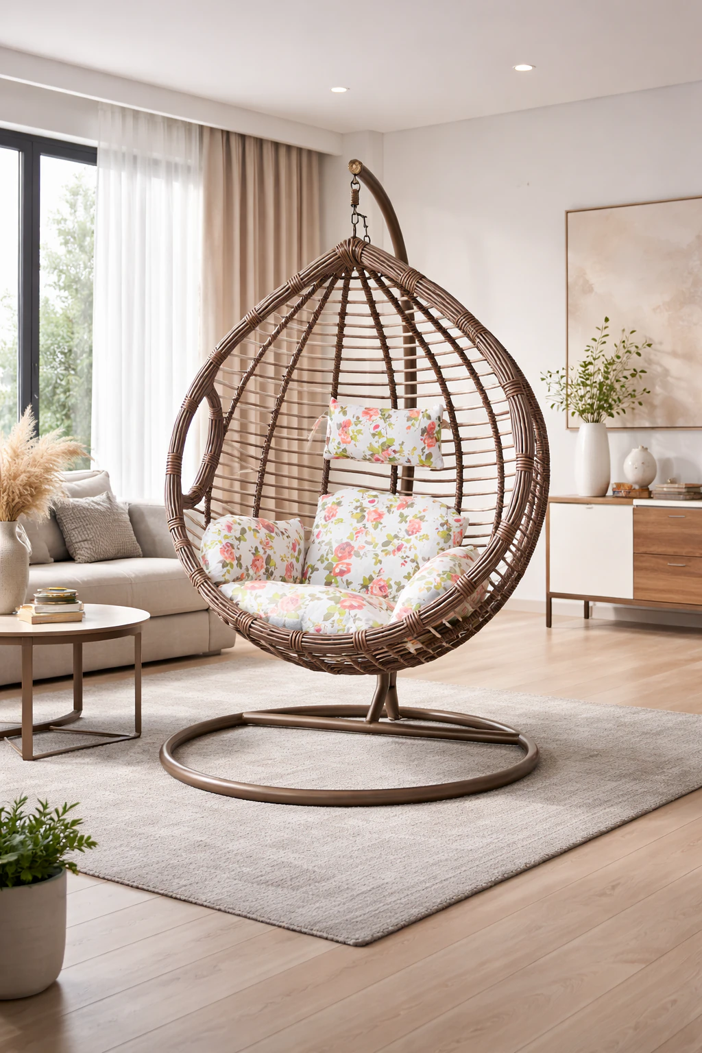 Chaise balançoire marron CH023