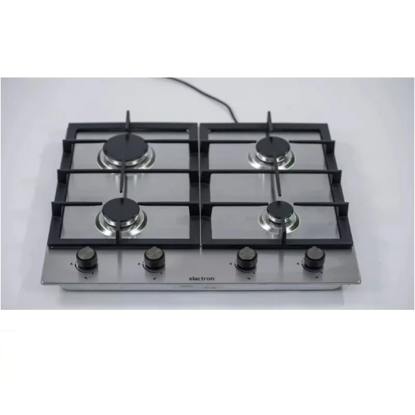 Plaque encastrable Elactron 4feux 60X60 à gaz gris BL001