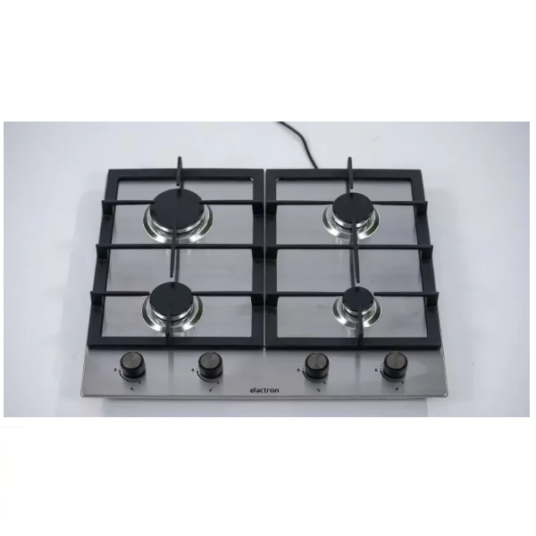 Plaque encastrable Elactron 4feux 60X60 à gaz gris BL001