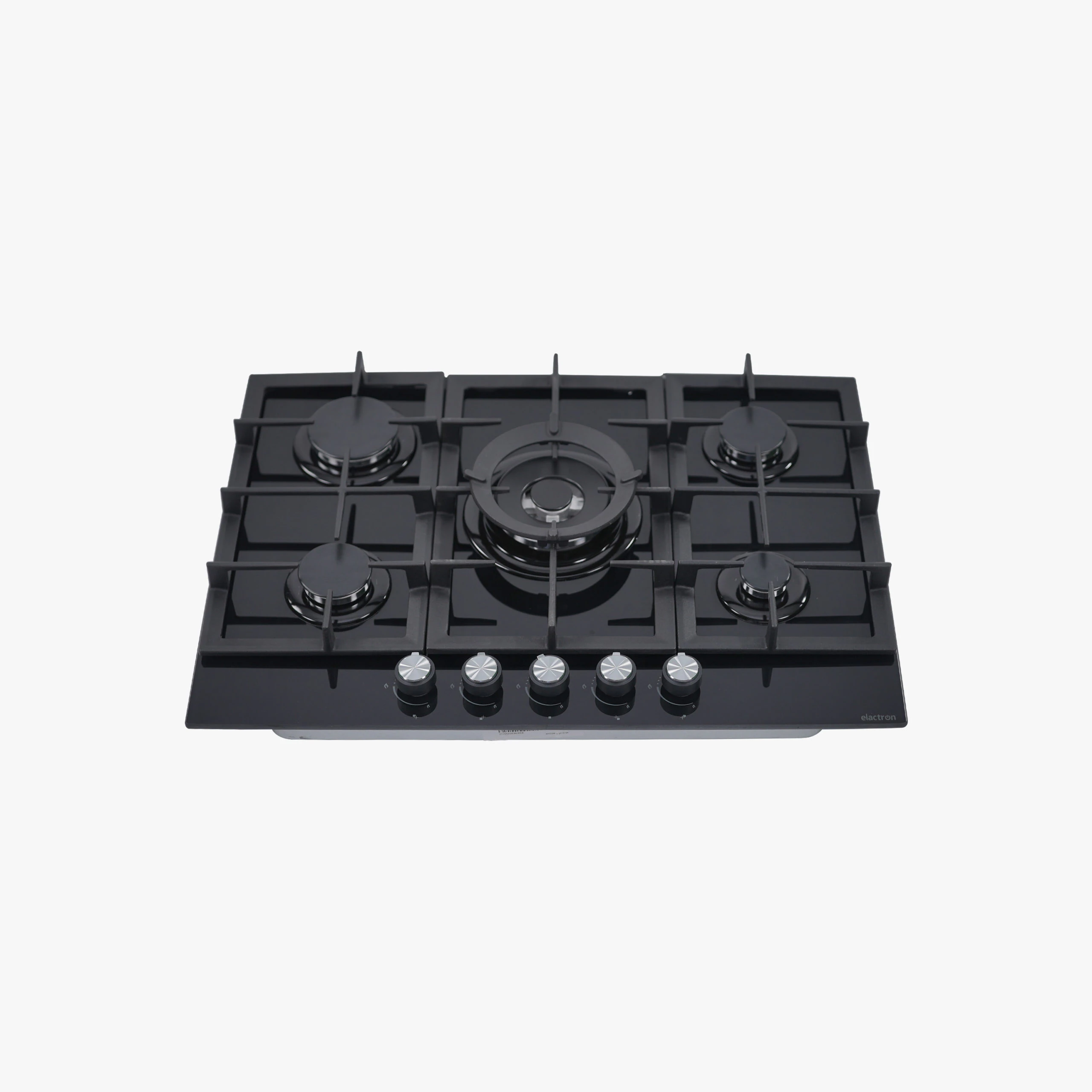 Plaque encastrable Elactron 5feux 70X60 à gaz noir BL035