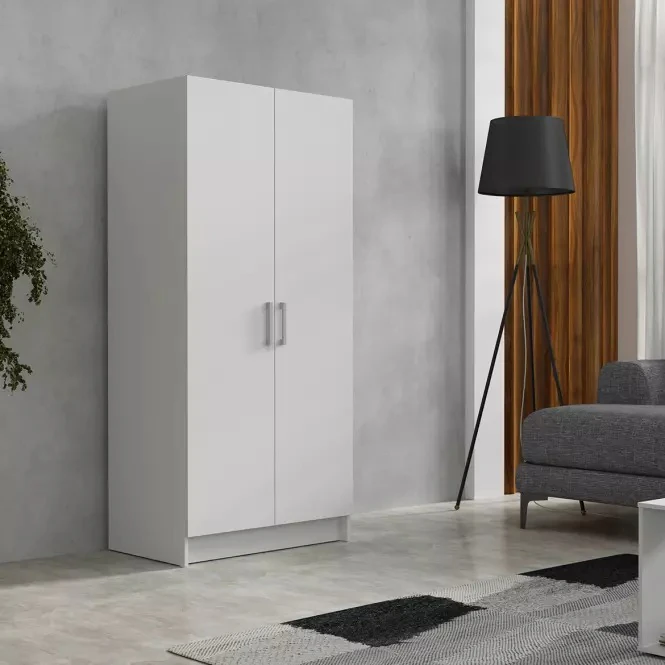 Armoire 2battants 950X450X750 cm blanc ARB002 (MFC13)