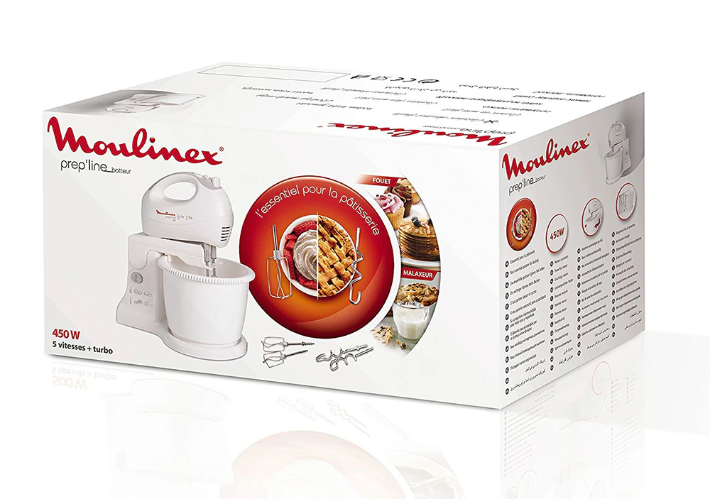 Batteuse Moulinex avec bol prep line 450W HM412131