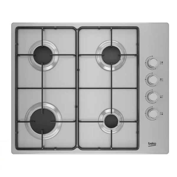 Plaque encastrable Beko 4feux 60X60 à gaz inox HIGG64123SXL