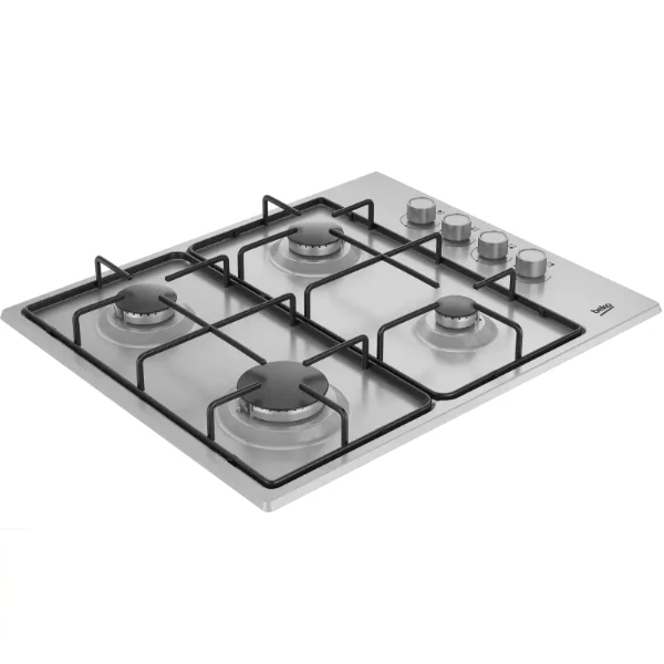 Plaque encastrable Beko 4feux 60X60 à gaz inox HIGG64123SXL