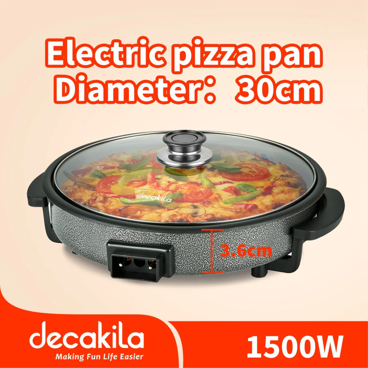 Machine à pizza Decakila électrique KEEC052B