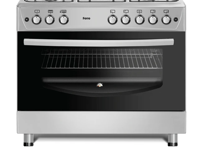 Cuisinière Ferre 5feux 90X60 à gaz gris F9P50G2DI