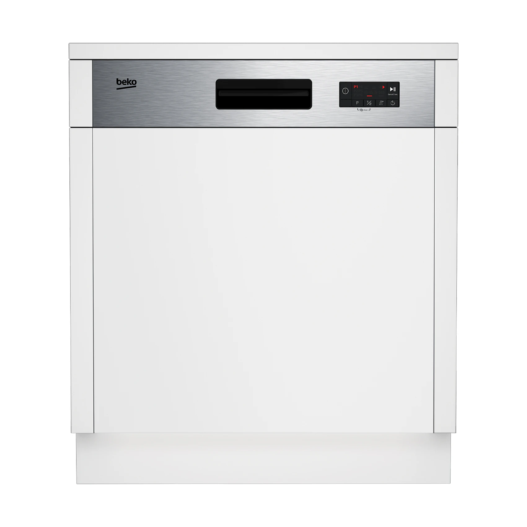 Lave vaisselle Beko semi encastrable 13 couverts A++ gris BDSN153E3X