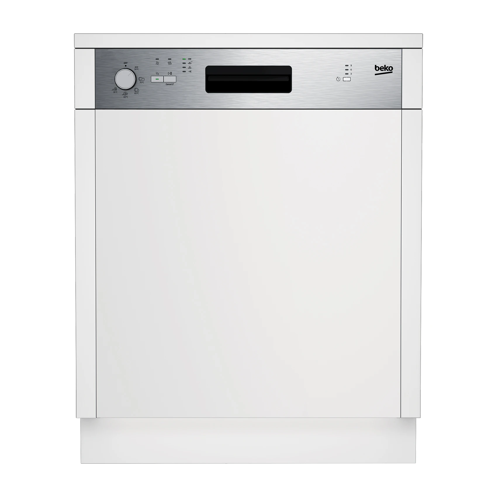 Lave vaisselle Beko semi encastrable 13 couverts + bandeau ap DSN05311X