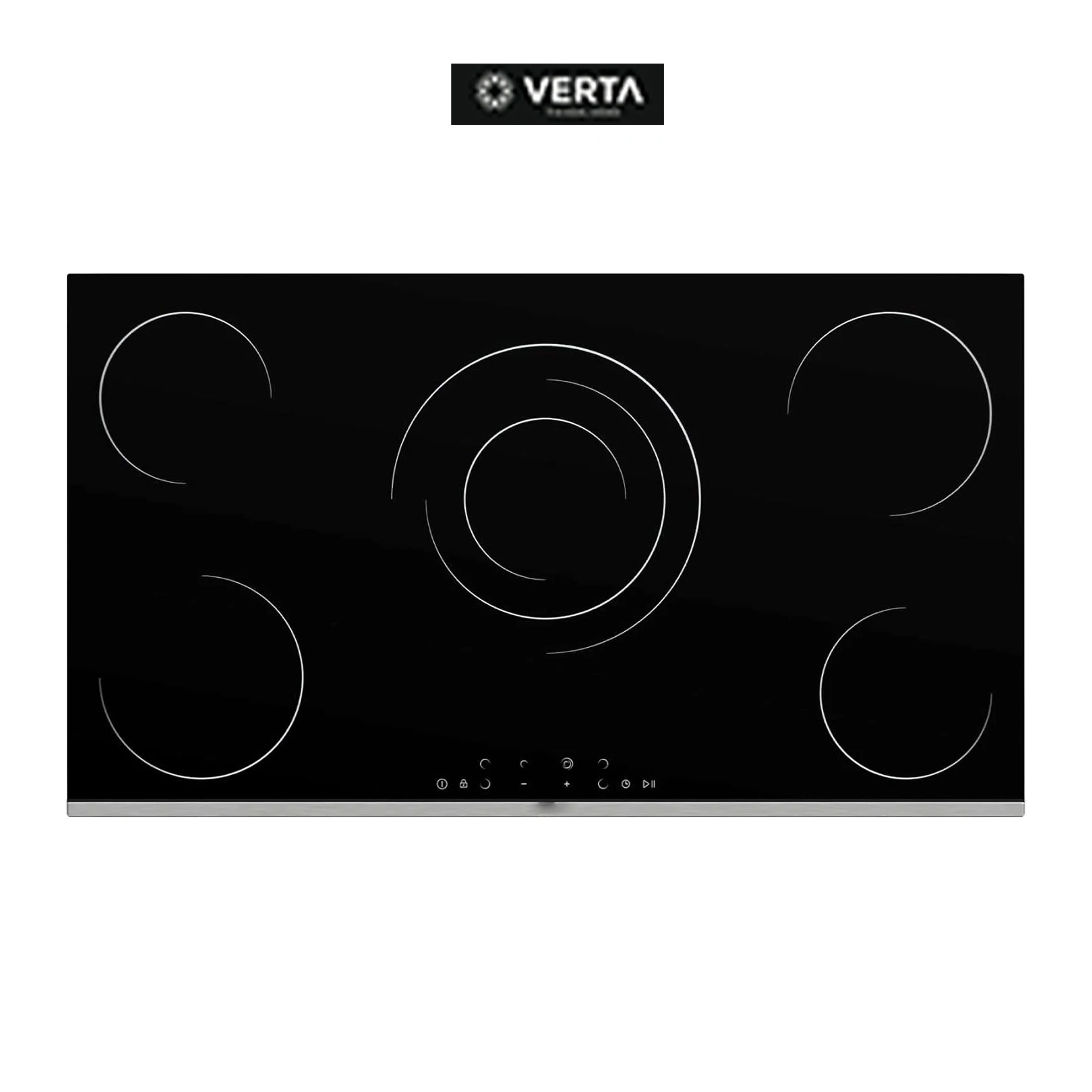 Plaque encastrable Verta 5feux 90X60 électrique noir vitrocéramique MS293