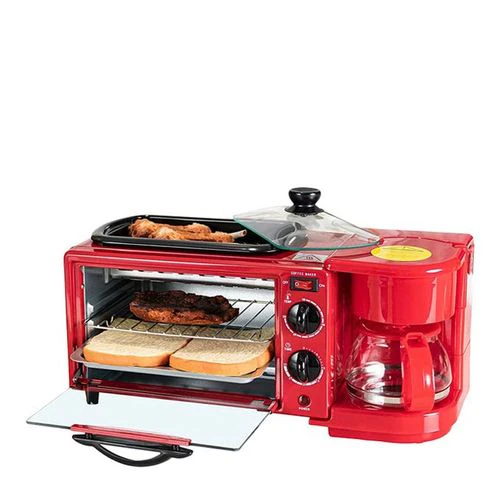Mini four Decakila 9litres électrique avec grille 3 en 1 rouge KEEV003R
