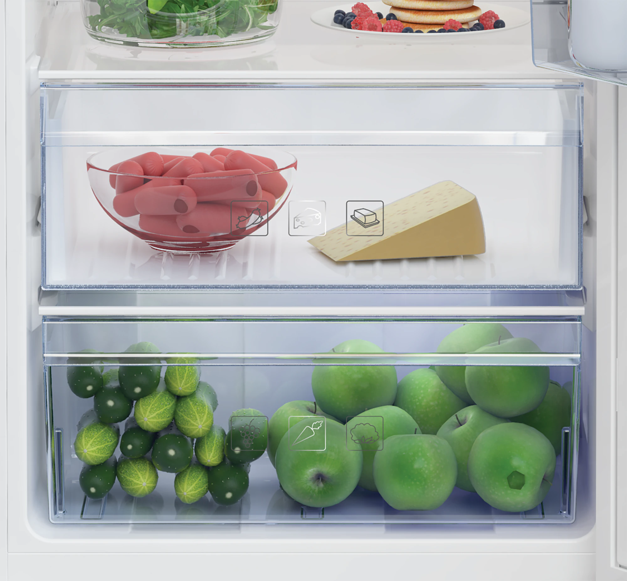 Réfrigérateur Beko encastrable 1porte 320litres No Frost blanc BSSA315K3SN