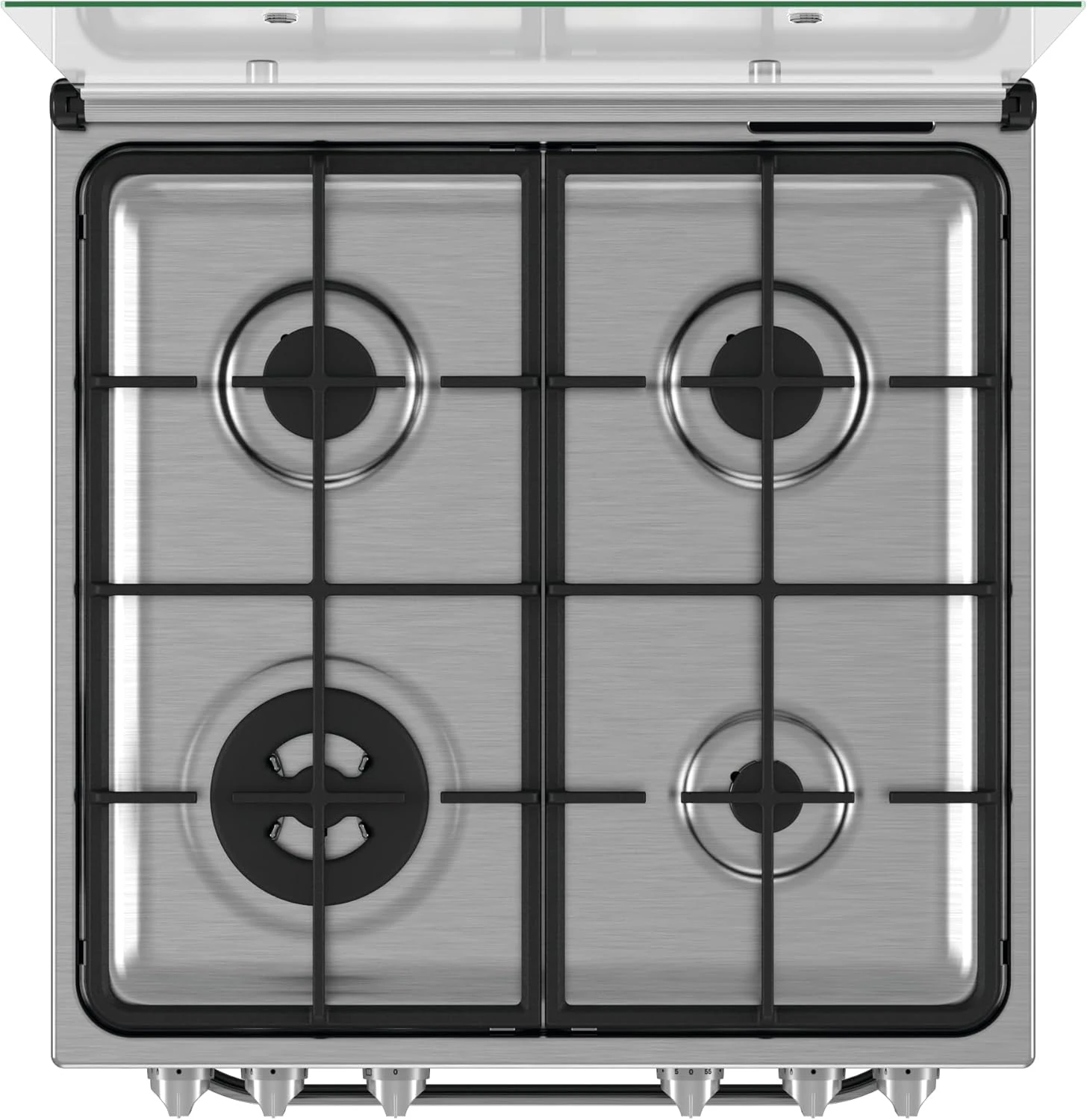 Cuisinière hotpoint 4feux à gaz 60X60 four à gaz gris HS67G2PMX/IT/1