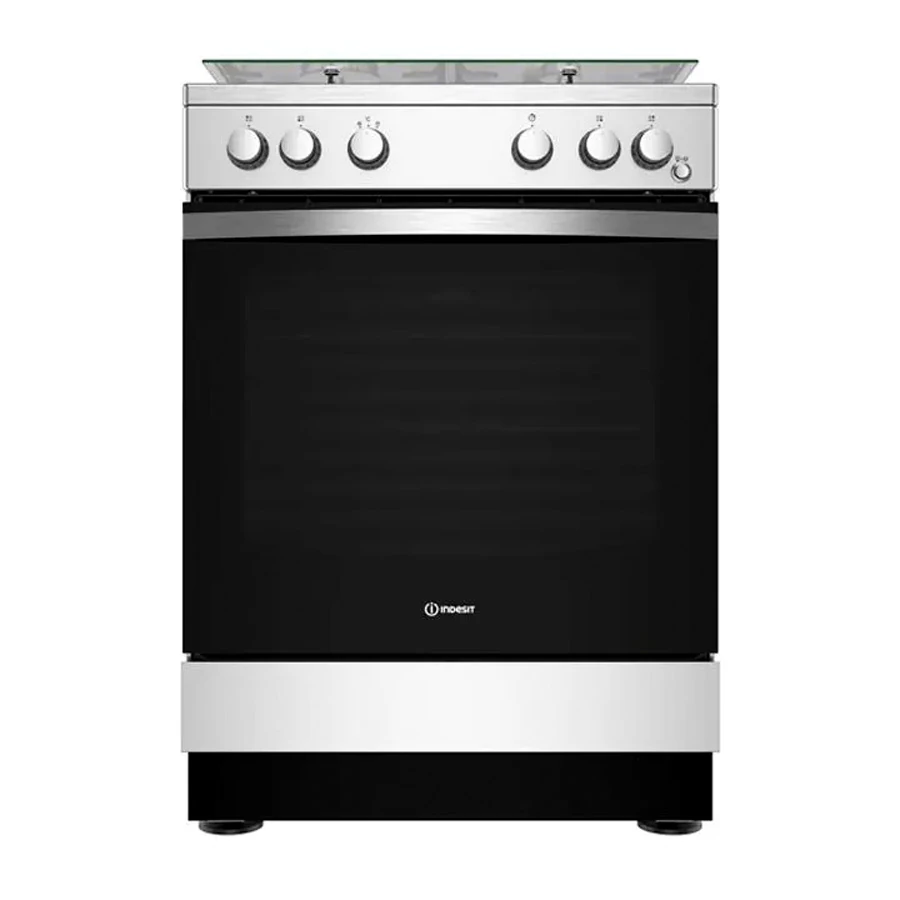 Cuisinière Indesit 4feux à gaz 60X60 four à gaz gris IS67G1PCX/MEA