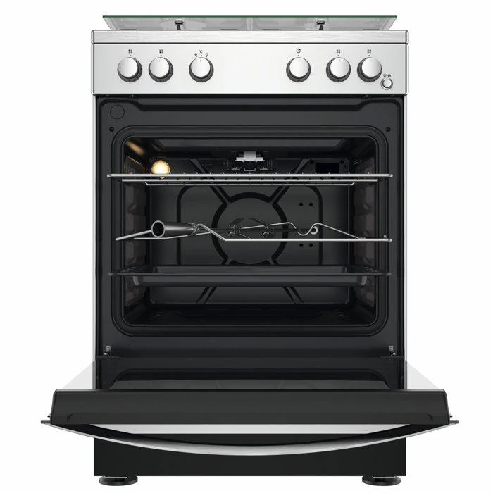 Cuisinière Indesit 4feux à gaz 60X60 four à gaz gris IS67G1PCX/MEA