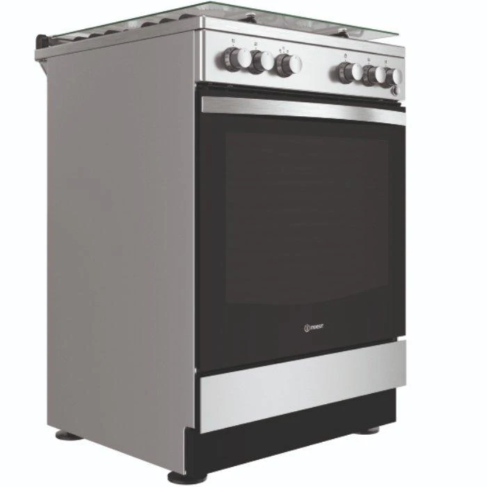 Cuisinière Indesit 4feux à gaz 60X60 four à gaz gris IS67G1PCX/MEA