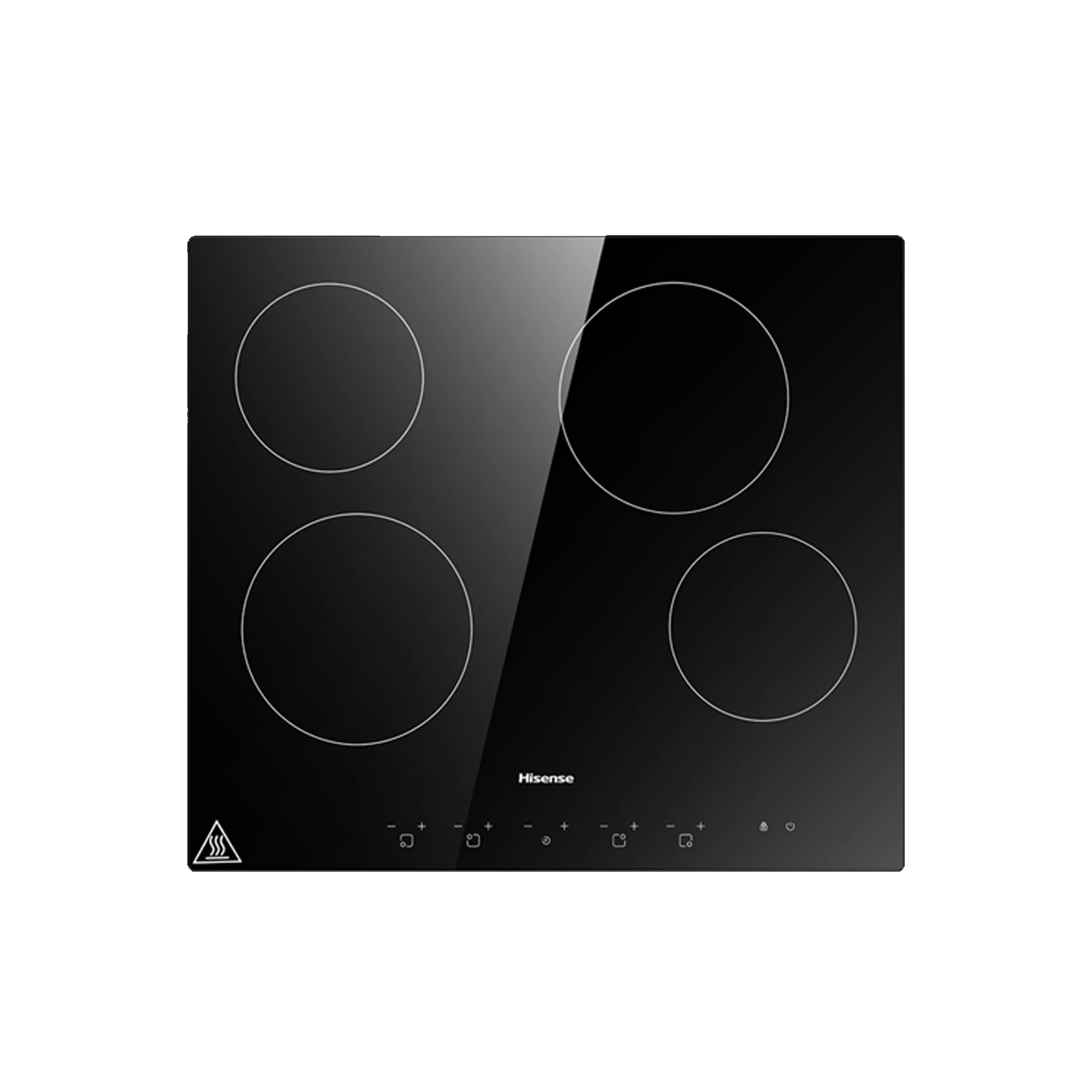 Plaque encastrable Hisense 4feux 60X60 électrique noir vitrocéramique HHU60CEEC