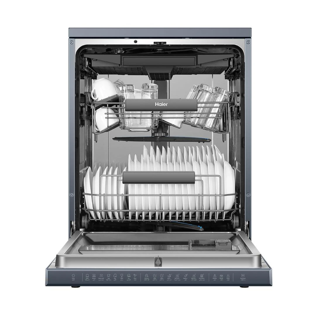 Lave vaisselle Haier 15 couverts gris clair HDWE15366SS2IQ