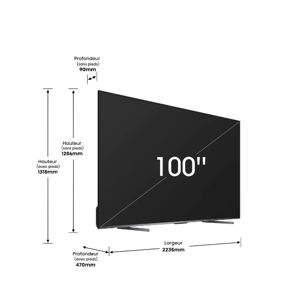 Téléviseur Hisense 100 » Smart vida ULED quantum dot 4K 100U7K