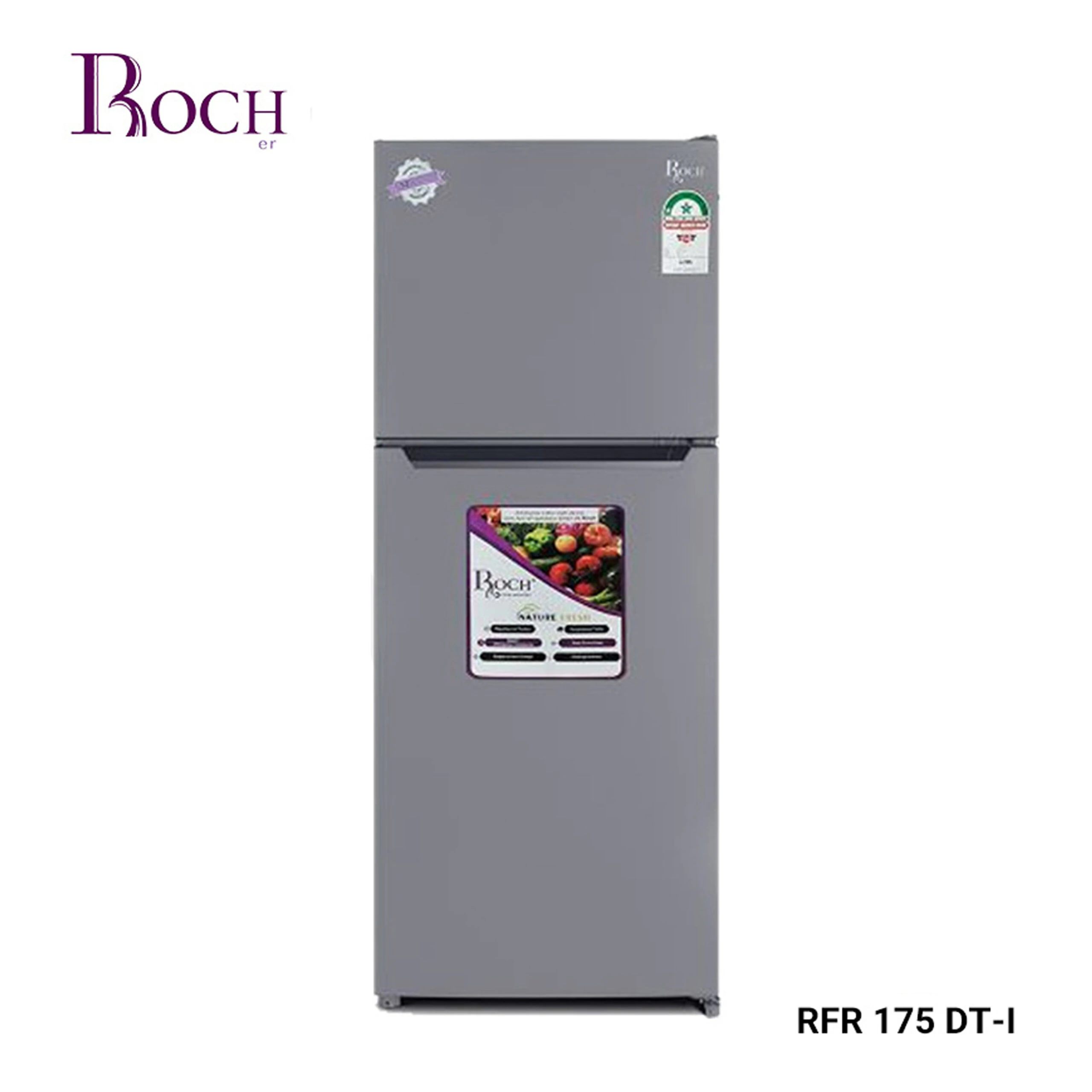 Réfrigérateur Roch 2portes 175litres gris RFR175DTL