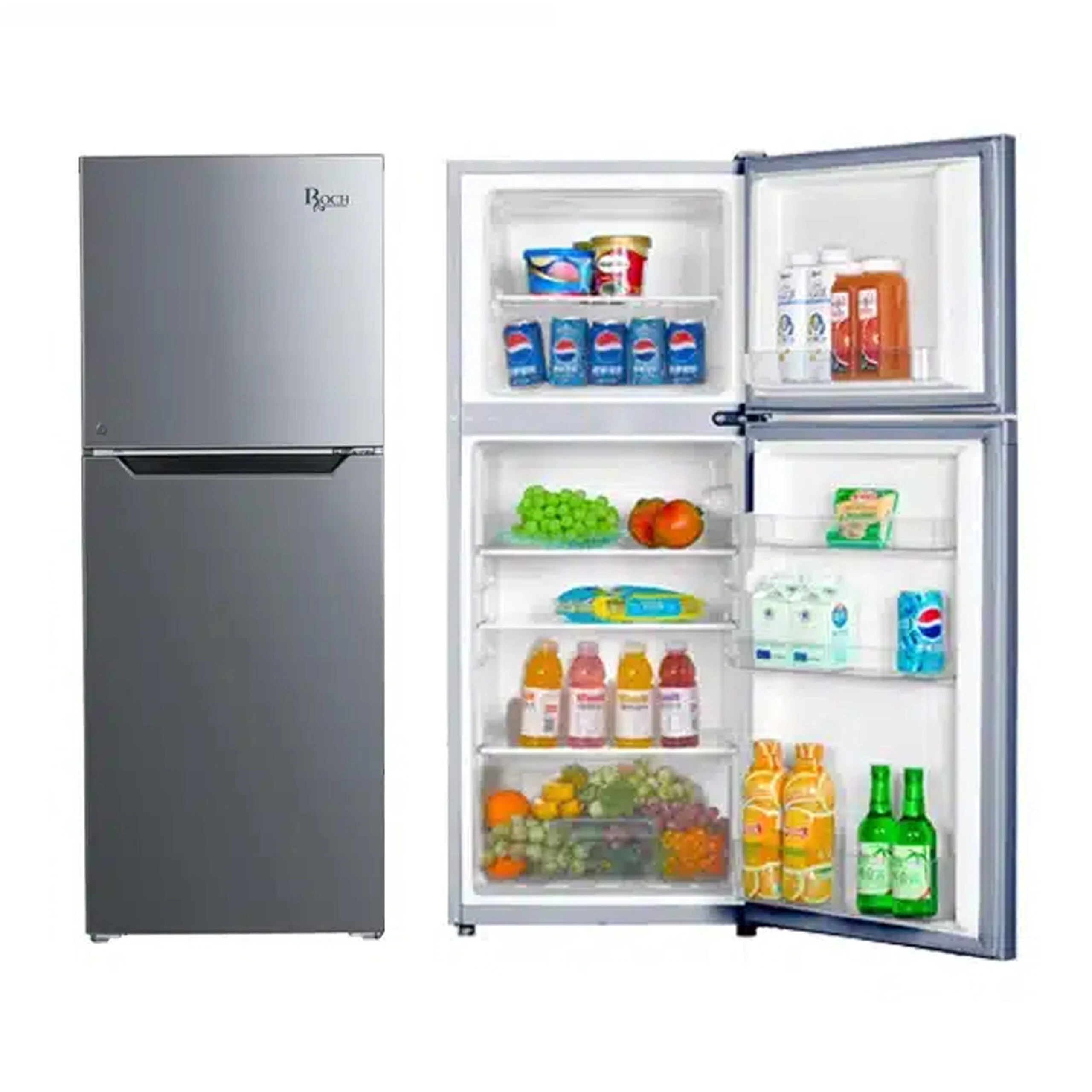 Réfrigérateur Roch 2portes 175litres gris RFR175DTL