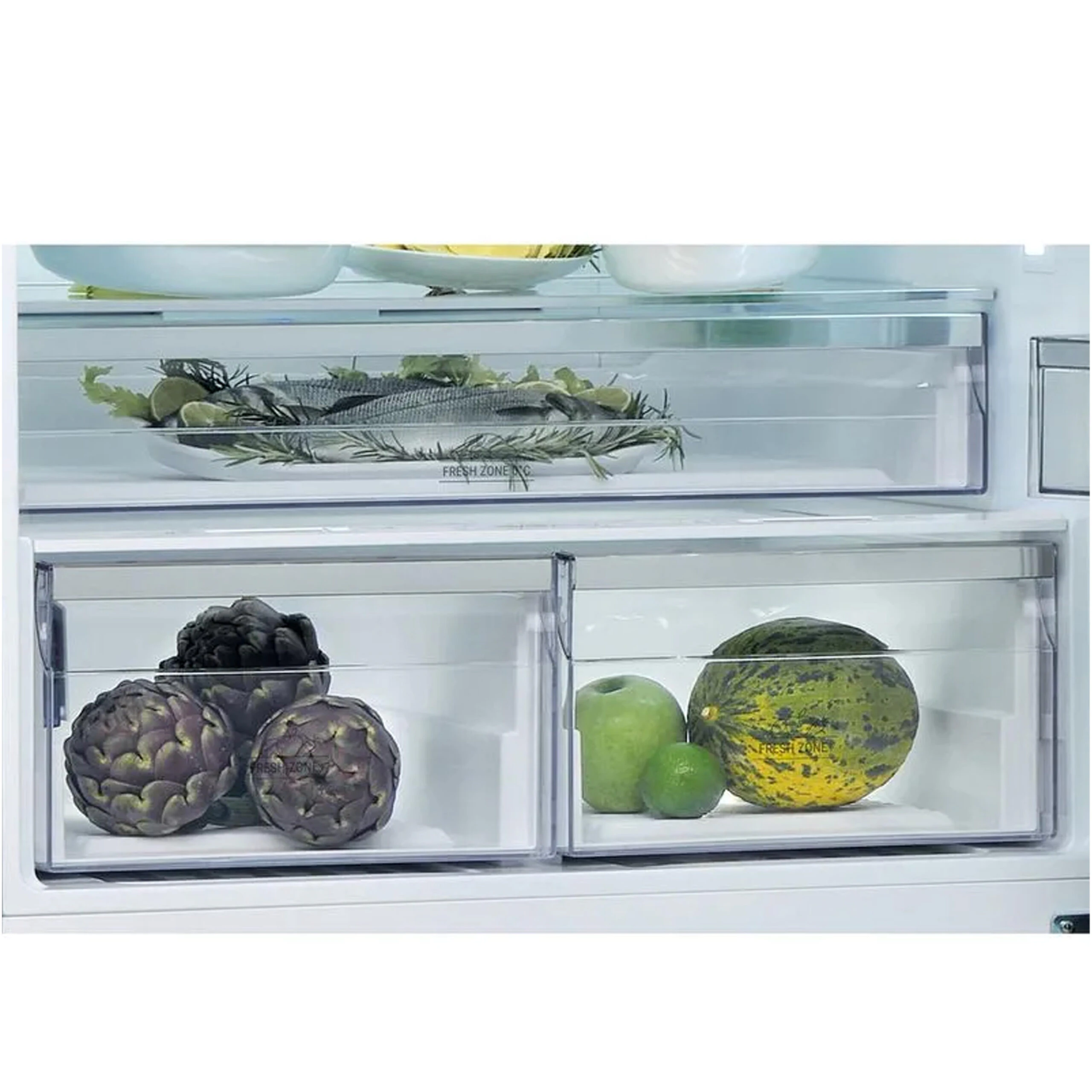 Réfrigérateur hotpoint 558litres combiné 3tiroirs gris HA84BE72X84CME