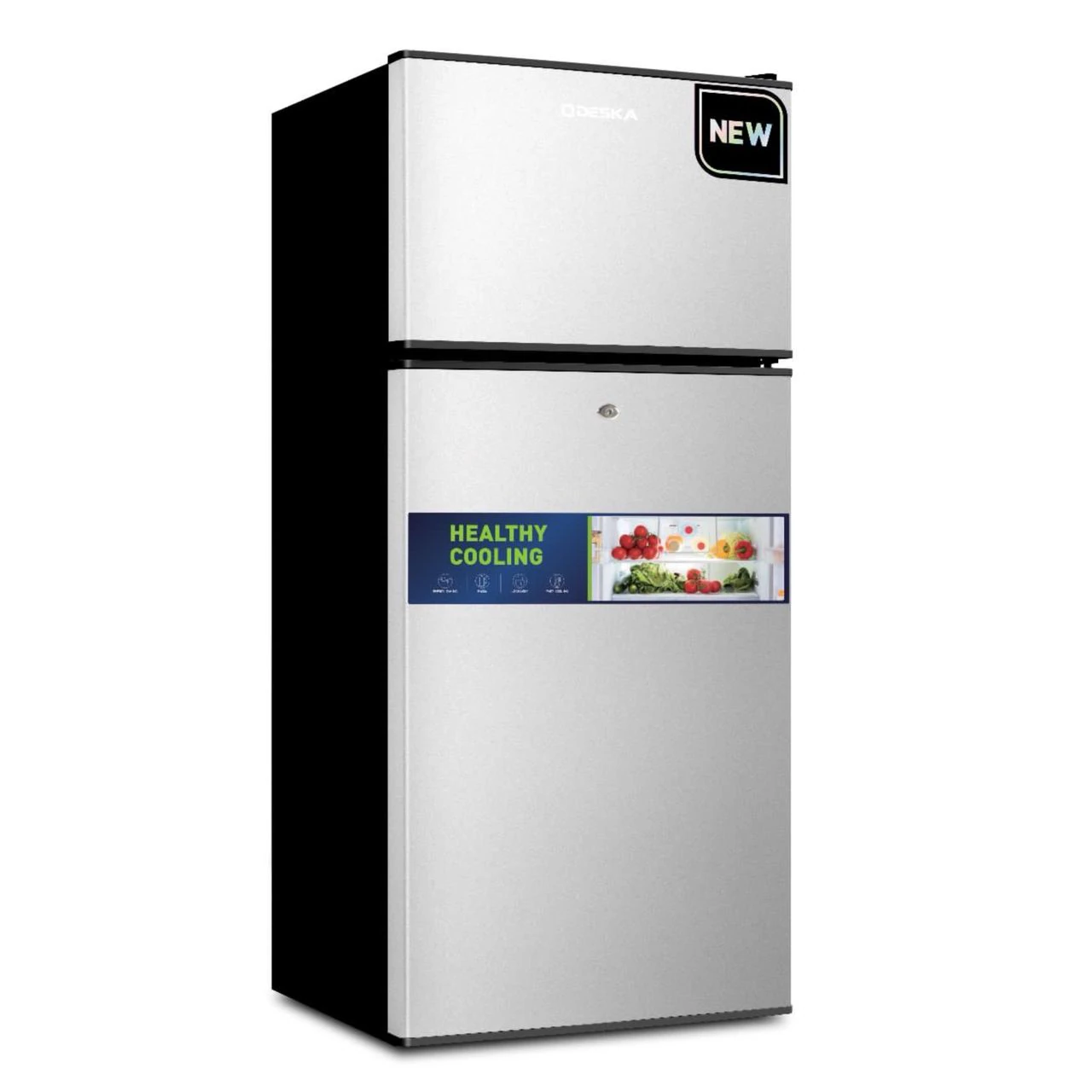 Réfrigérateur Deska bar 2portes noir gris TM110DK