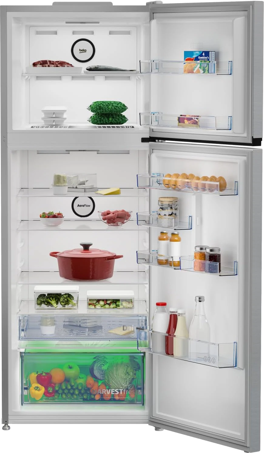 Réfrigérateur Beko 2portes 590litres inverter No Frost A++ gris B3RCNE66HXB05