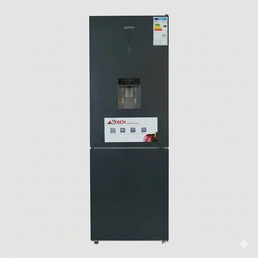 Réfrigérateur Astech combiné 3tiroirs 322litres miroir avec fontaine FC379VEROG