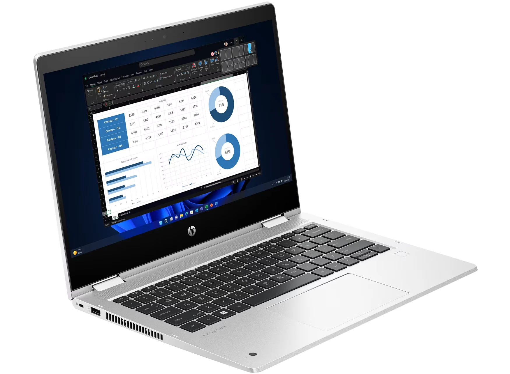 Ordinateur HP ProBook 13pouces Ryzen 512Go RAM 16Go radeon 8Go