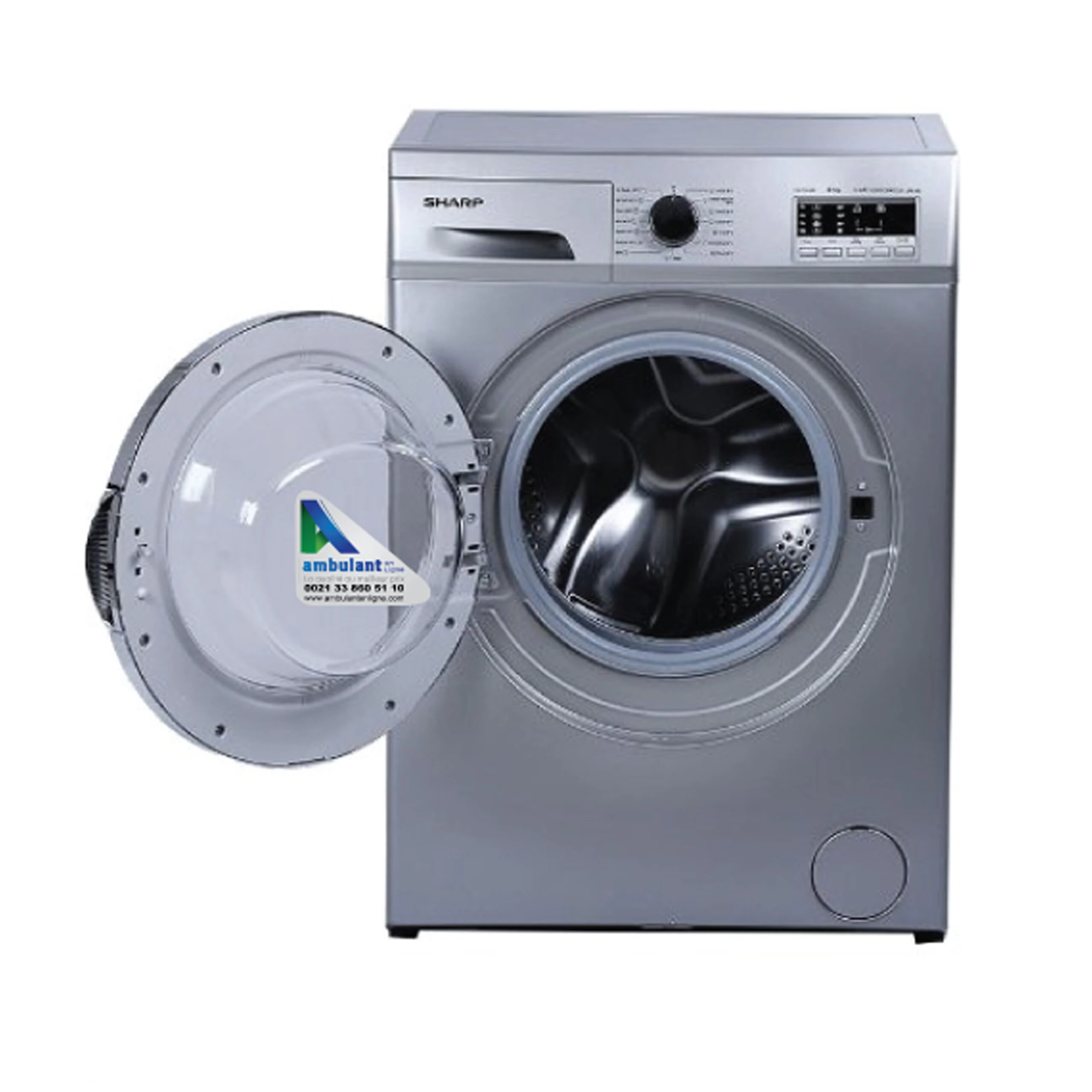 Machine à laver Sharp 7kg front load gris ESFE710DZLS