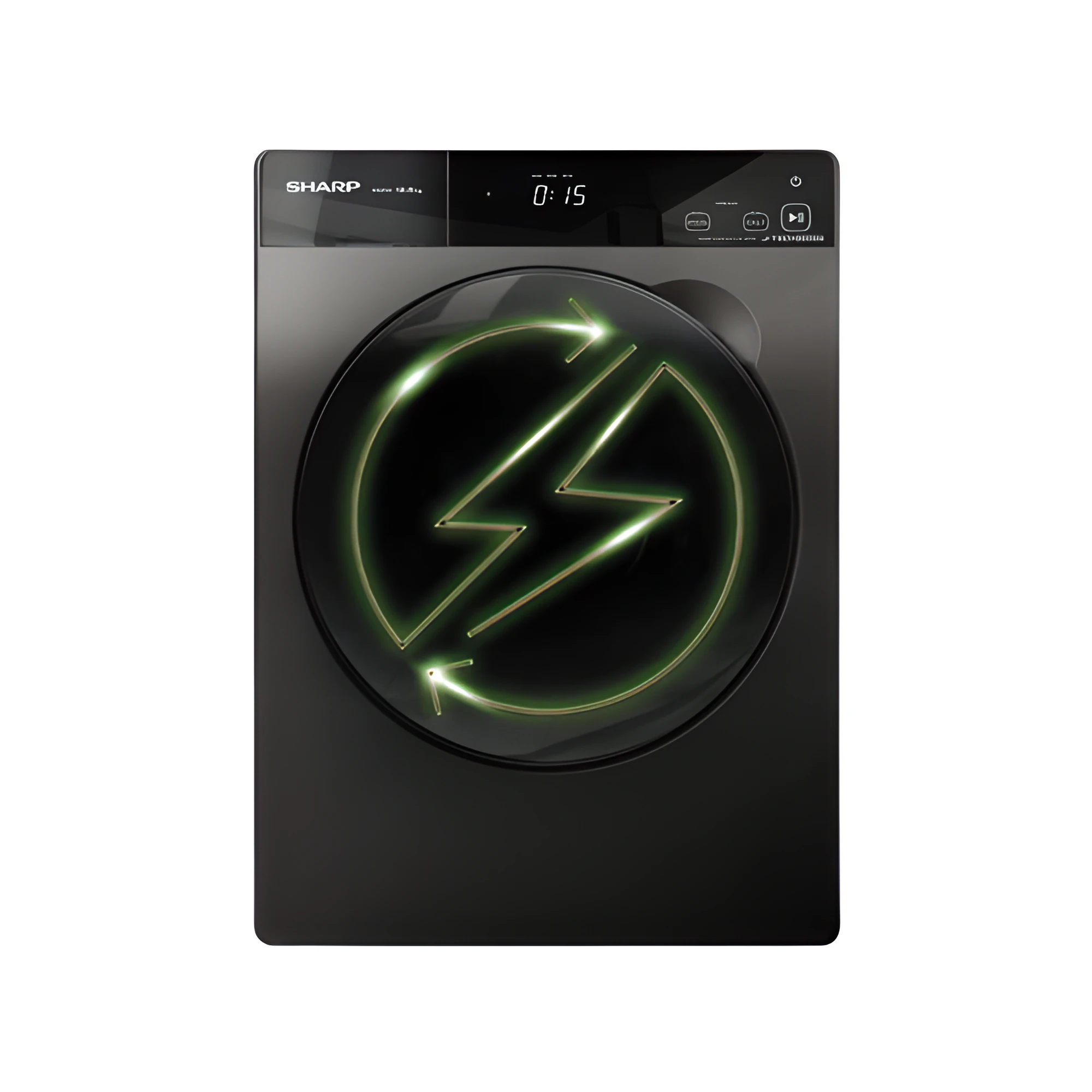 Machine à laver Sharp 12kg pro inverter gris noir ESFP1252KJZS