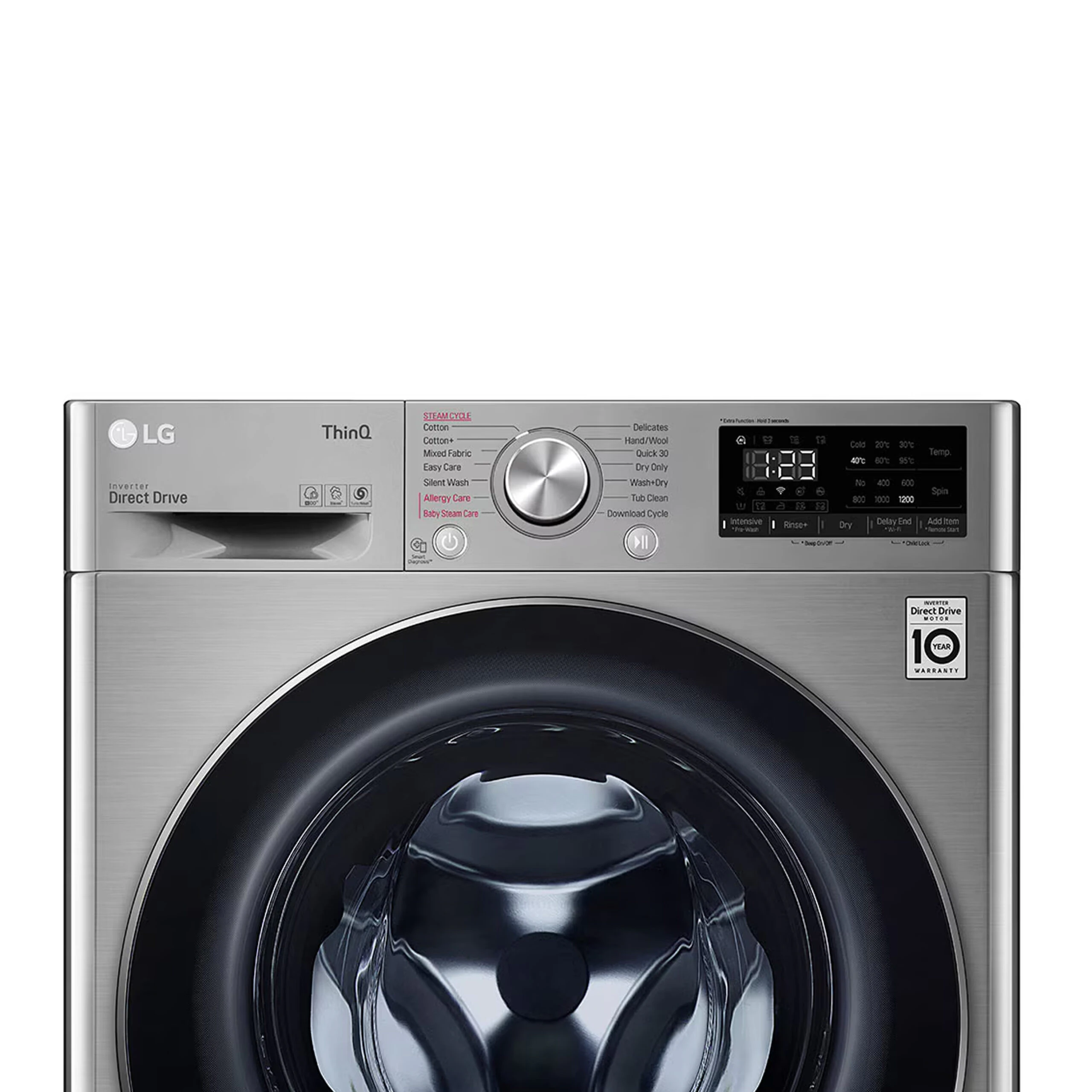 Machine à laver LG 9KG/6KG séchage gris F4V5VGP2T