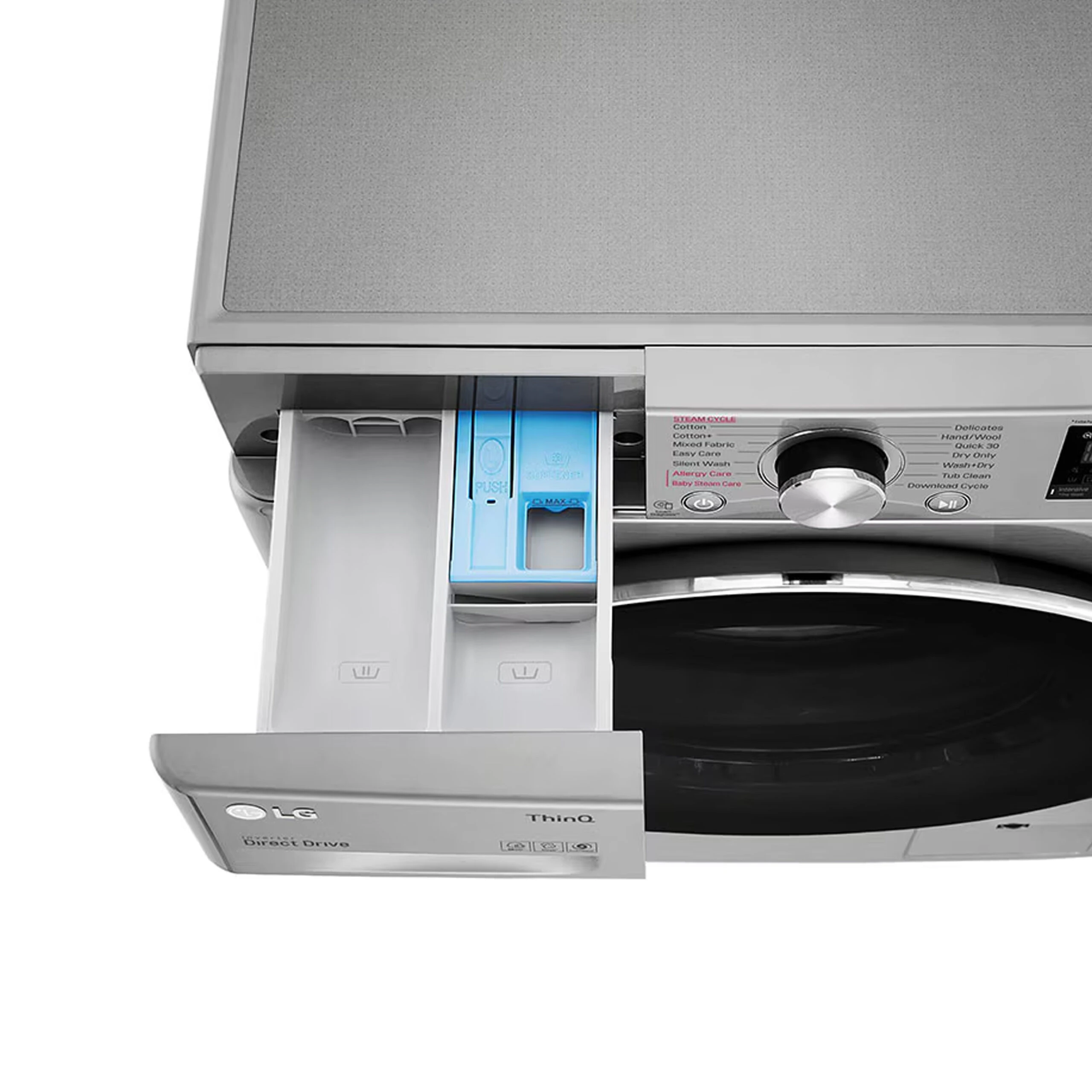 Machine à laver LG 9KG/6KG séchage gris F4V5VGP2T