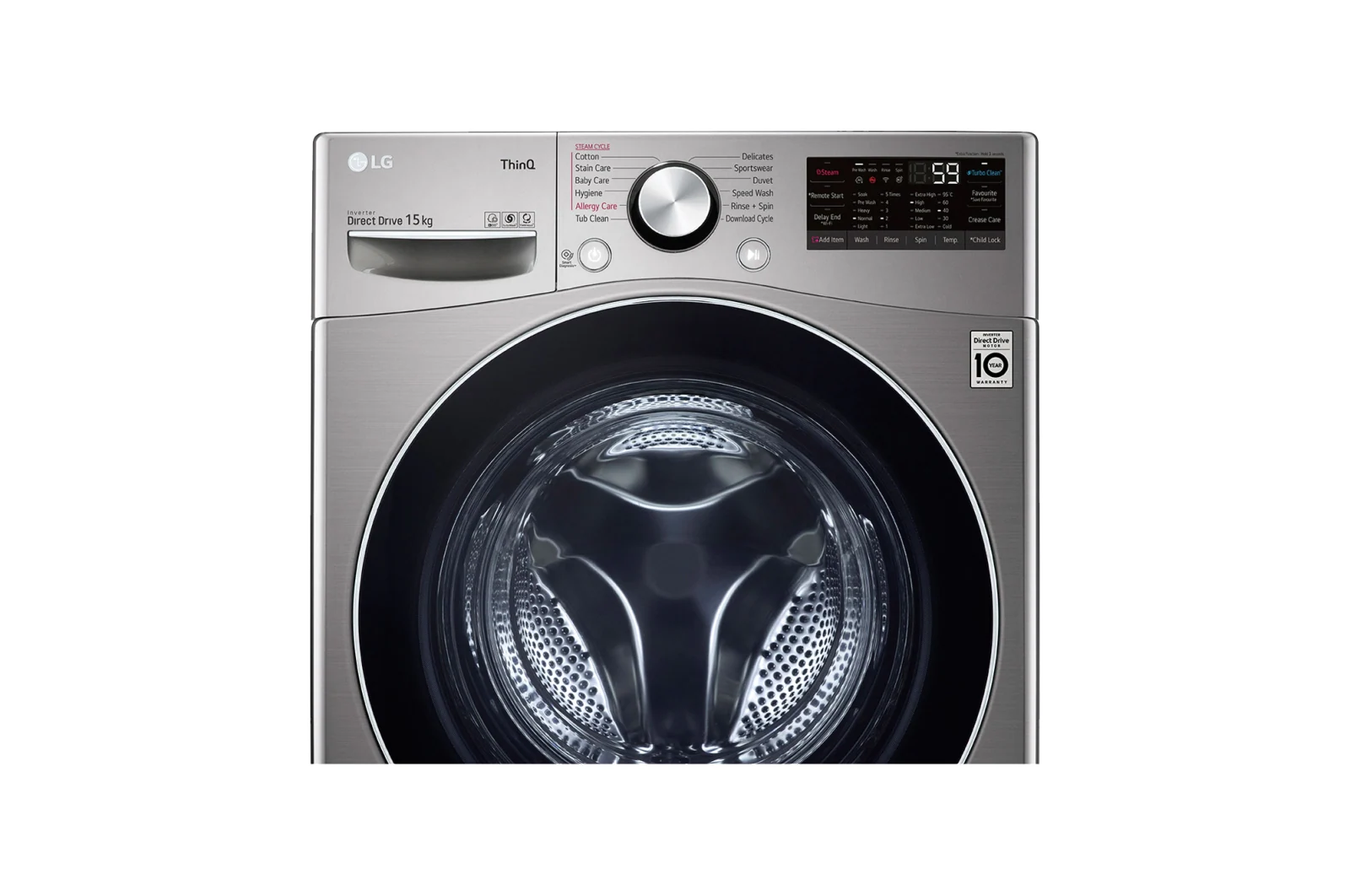 Machine à laver LG 15kg gris FOL9DYP2S/FOZ6DYP24