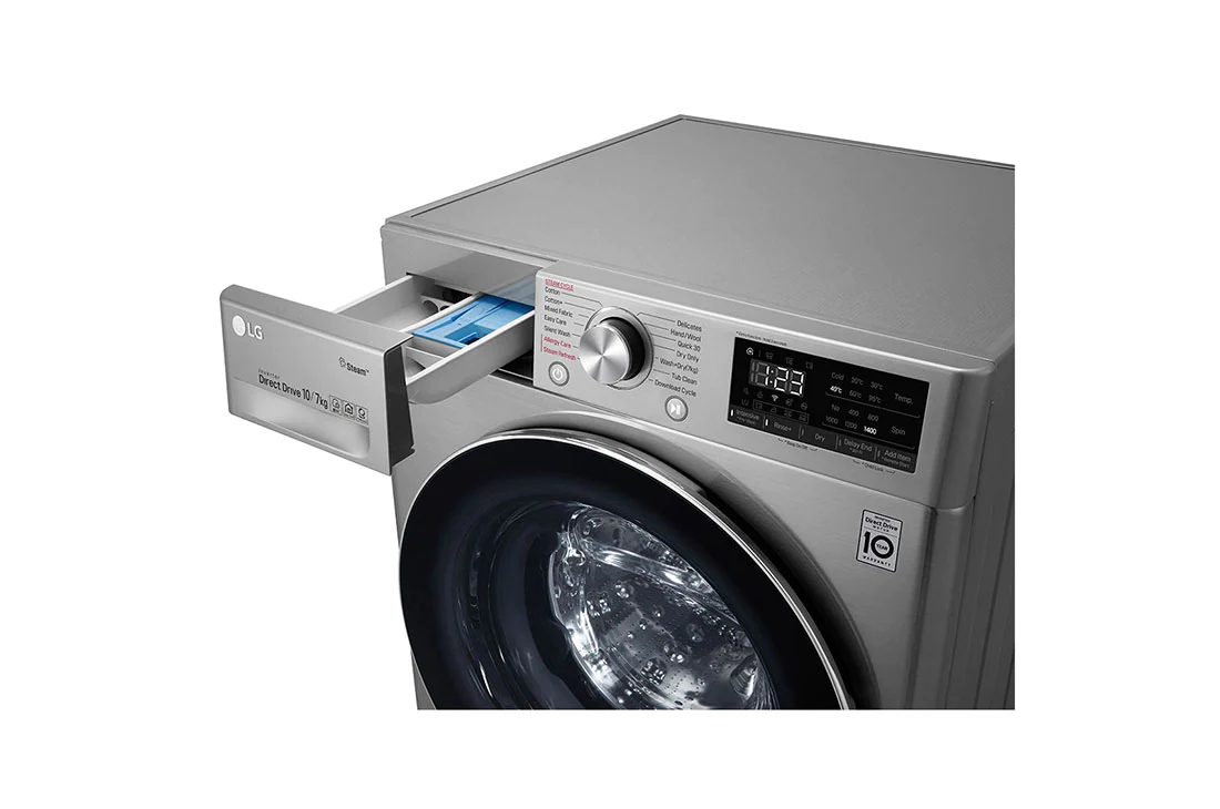 Machine à laver LG 10KG/7KG séchage gris F4V5RGP2T