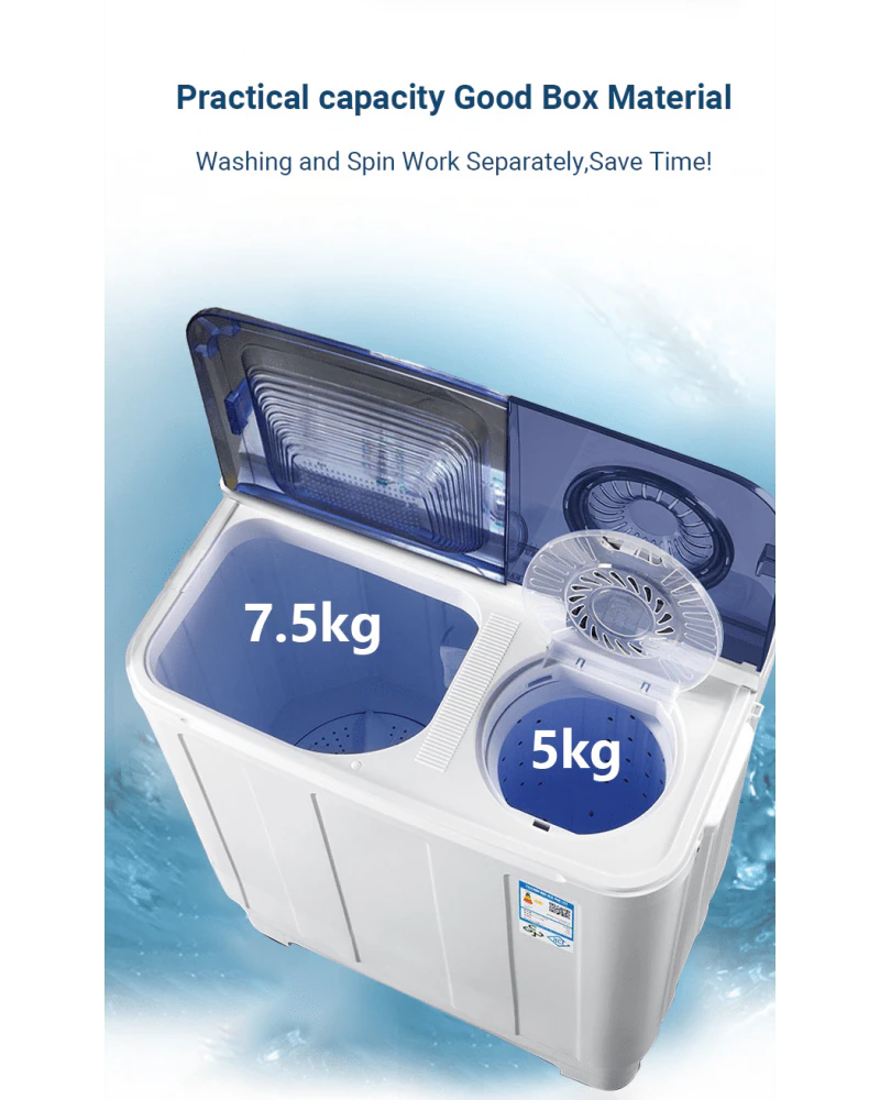 Machine à laver Hisense 7.5kg semi automatique twintub WS75HA3W