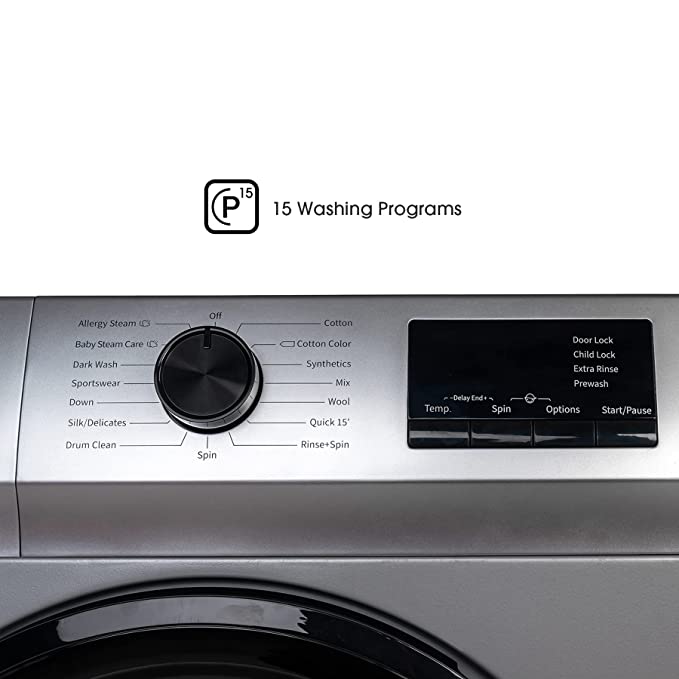 Machine à laver Hisense 6kg front load gris WFVB6010MT/WF1I6022BK