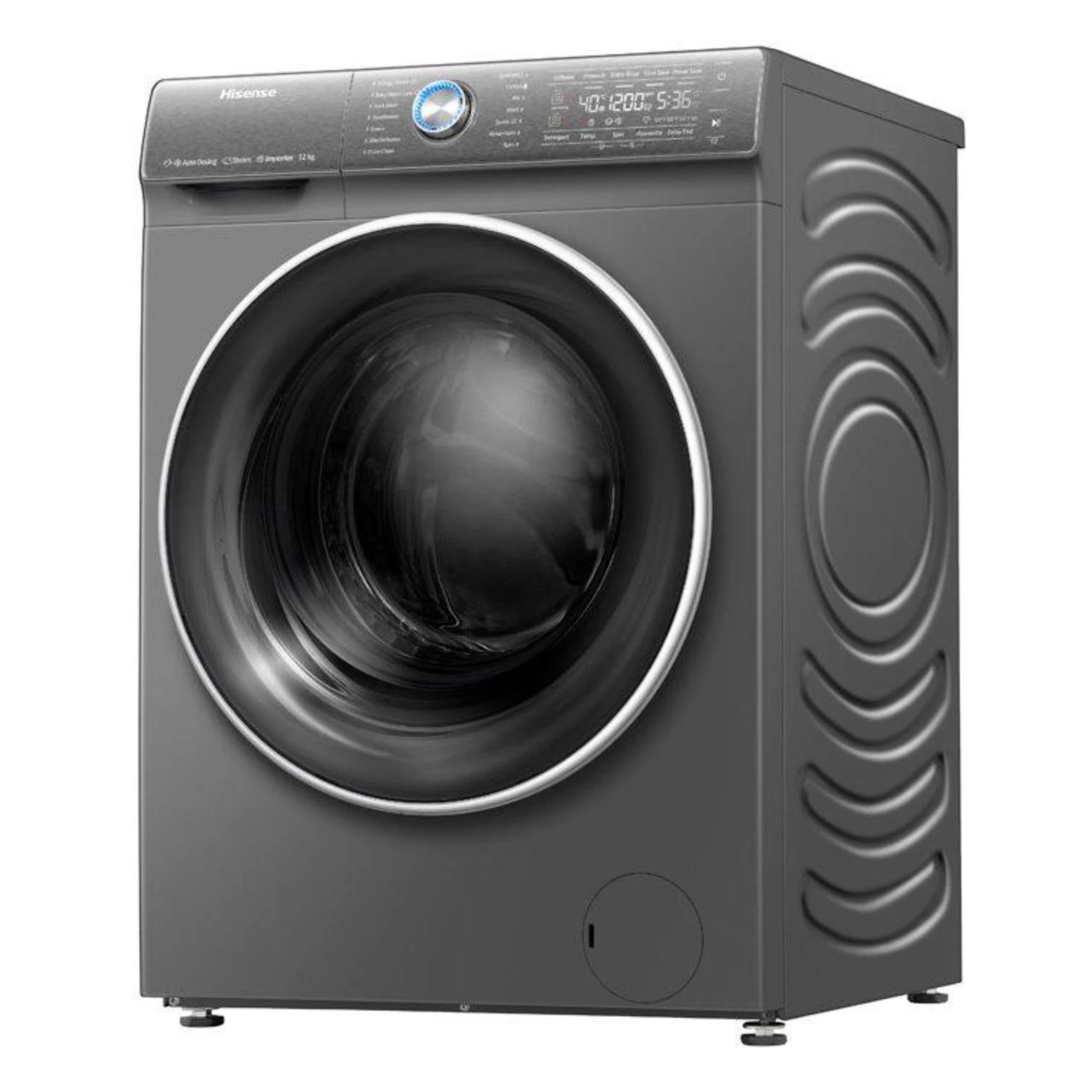 Machine à laver Hisense 12KG/8KG séchage front load gris WD5I1245BB