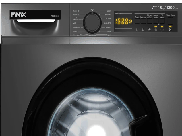 Machine à laver Finix 12kg inverter gris FIN120IXDA05E