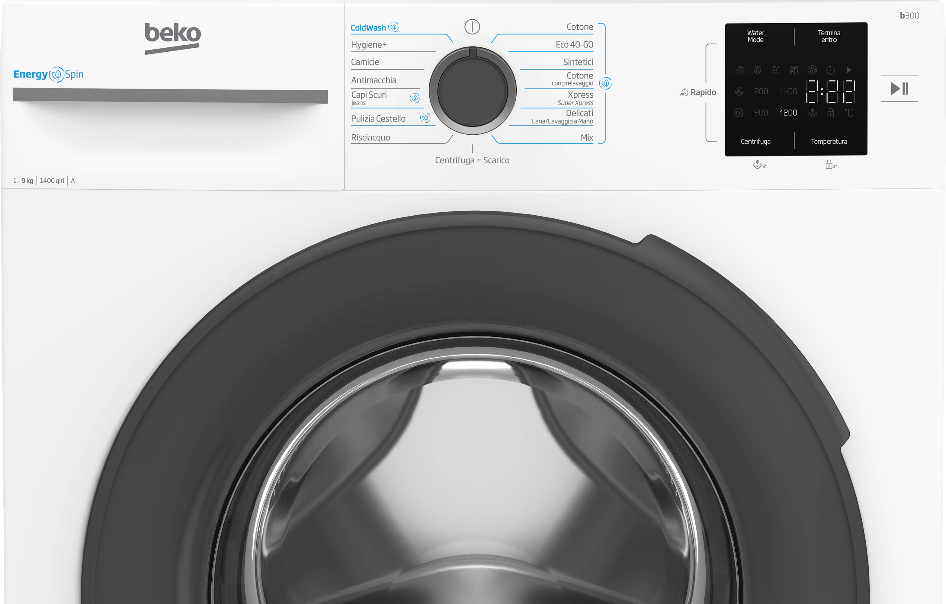 Machine à laver Beko 9kg 1200TOUR/MIN blanc BMWH3941A